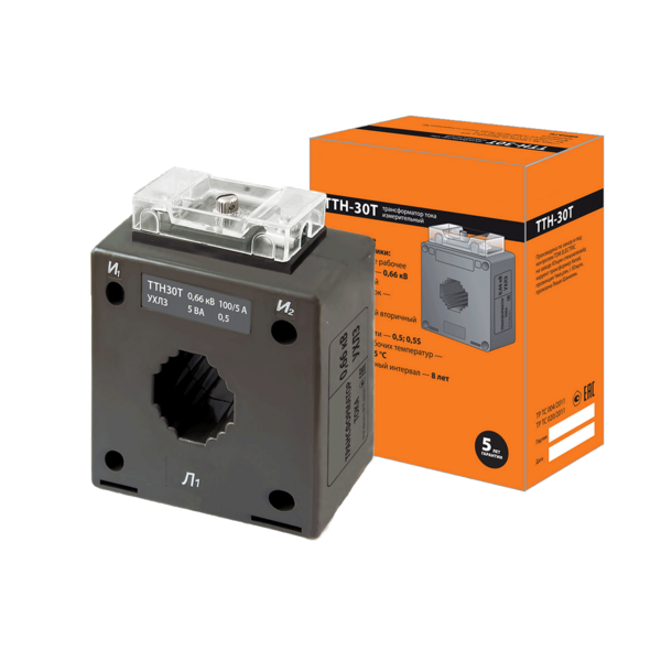 Трансформатор тока измерительный ТТН 30/300/5-5VA/0,5-Р TDM