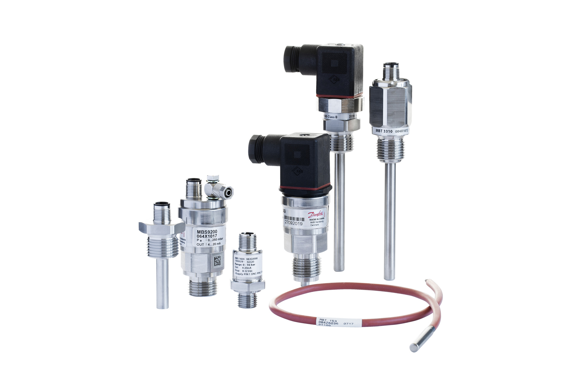 Danfoss 060G1121 — Преобразователь (датчик) давления MBS 3000, -1-15 бар, выходной сигнал 4-20 мА, внешняя резьба G1/4, IP 65