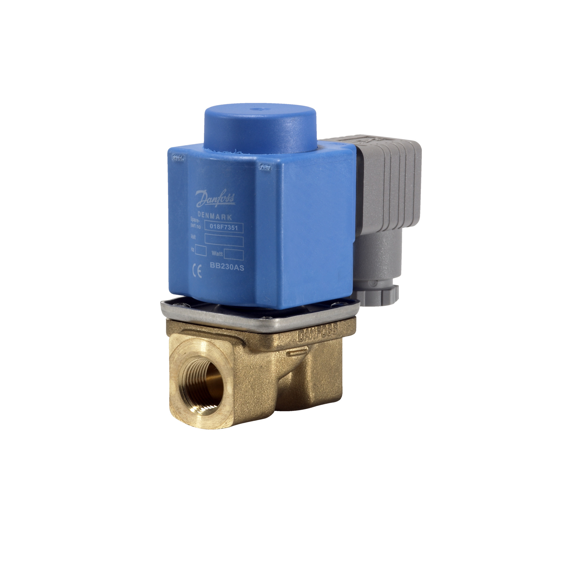 Danfoss 032U151831 — Клапан электромагнитный EV220B, присоединение внутренняя резьба G 3/8", материал уплотнения NBR, нормально закрытый