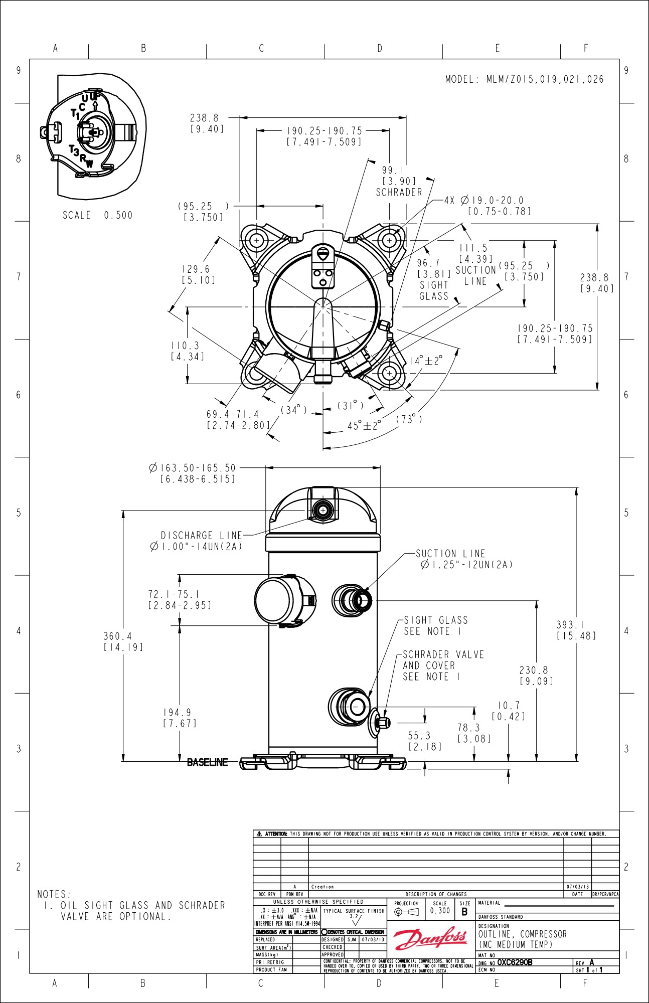 MLZ026T4LT9A Компрессор спиральный