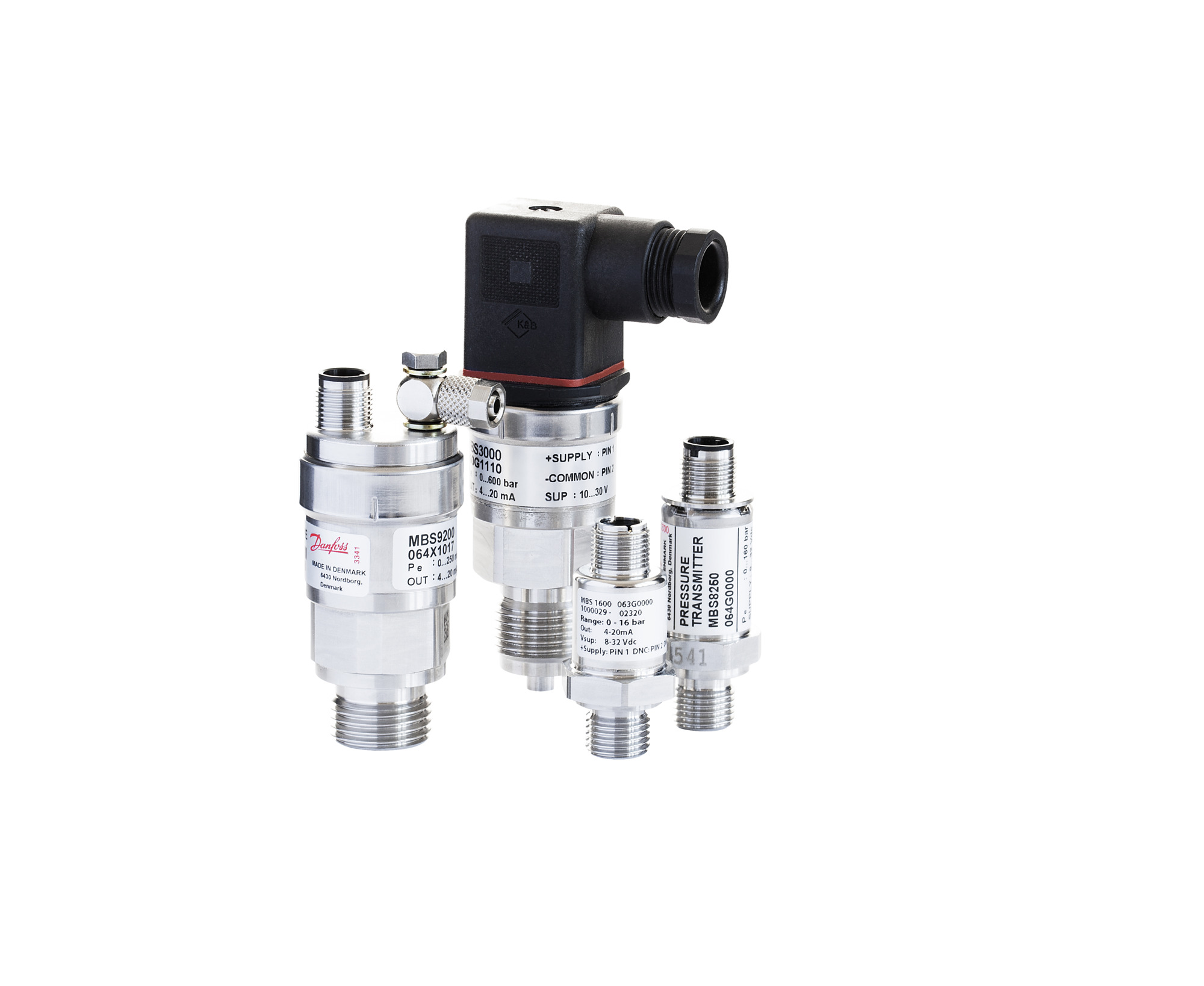 Danfoss 060G1124 — Преобразователь (датчик) давления MBS 3000, 0-6 бар, выходной сигнал 4-20 мА, внешняя резьба G1/4, IP 65