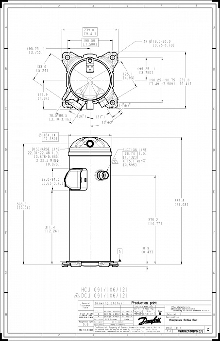 DCJ091T4LC8 Компрессор спиральный