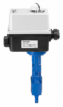 Danfoss 082G7412 — Затвор дисковый поворотный VFY-WA с центрирующими проушинами, PN 16, DN 250, корпус GG25, диск — чугун GGG40, уплотнение EPDM, с электроприводом AMB-Y