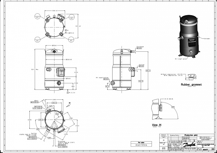 DSH105A4ALD Компрессор спиральный (пр. класс 1746502500)