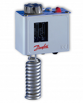 Danfoss 060L111066 — Реле температуры (термостат) KP 62, IP 30/44, диапазон регулирования -30…5 °C
