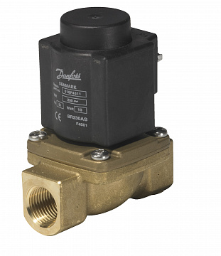 Danfoss 032U380731 — Клапан электромагнитный EV225B, присоединение G 1", материал уплотнения PTFE, нормально закрытый