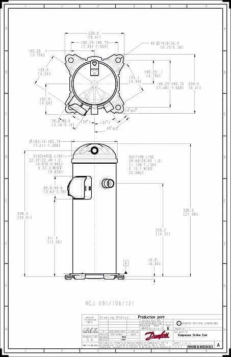 HCJ091T4LC6 Компрессор спиральный