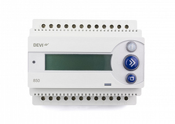 DEVIreg 850 IV 140F1084 — Программируемый микропроцессорный терморегулятор для систем снеготаяния, с блоком питания