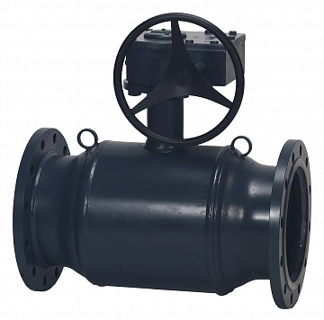 Danfoss 065N1256 — Кран шаровой полнопроходной JIP FF, фланцевый, DN 200, PN 16, T макс 180 °C, ручной редукторный привод, корпус — сталь P235GH