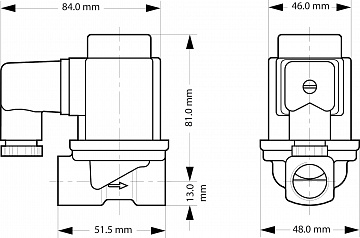 Danfoss 032U538031 — Клапан электромагнитный EV251B, присоединение G 3/8", материал уплотнения NBR, нормально закрытый