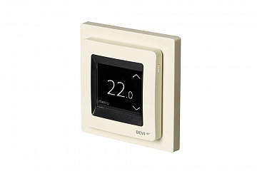 DEVIreg Touch (контакт) 140F1078 — Программируемый терморегулятор с сенсорным дисплеем, бежевый