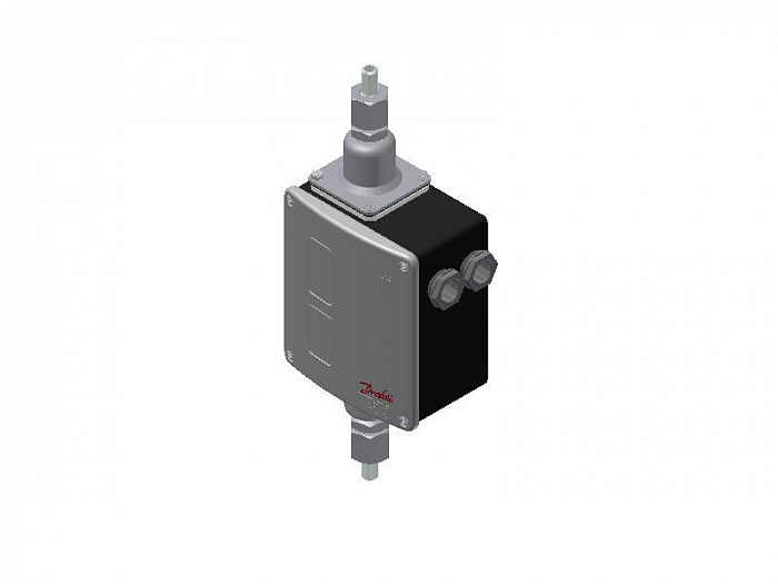 Danfoss 017D002166 — Реле перепада давления RT260A, диапазон настройки уставки 0,5-4 бар, дифференциал 0,3 бар, присоединение G 3/8