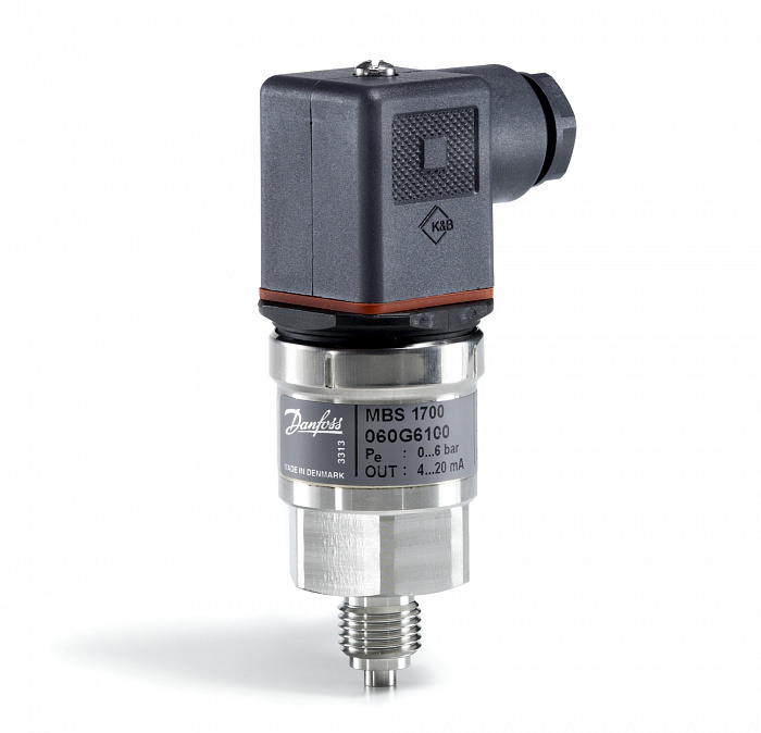 Danfoss 060G6102 — Преобразователь (датчик) давления MBS 1700, 0-16 бар, выходной сигнал 4-20 мА, внешняя резьба G1/4, IP 65