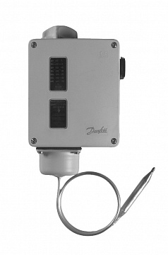 Danfoss 017-513566 — Реле температуры RT для тяжелых условий эксплуатации, IP 66, T окружающей среды -50…70 °C, диапазон настройки уставки 70…150 °C