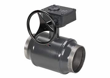 Danfoss 065N1146 — Кран шаровой полнопроходной JIP WW, DN 125, PN 25, T макс 180 °C, ручной редукторный привод, корпус — сталь P235GH