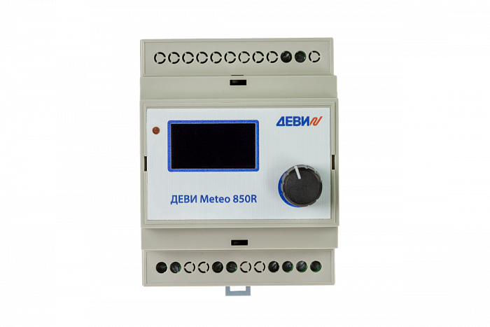 140F1084R — Терморегулятор ДЕВИ Meteo (Метео) 850R, IP 20, размеры 106х90х60 мм, диапазон температуры воздуха 0…50 °C